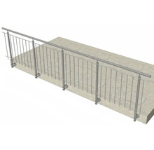 Geländer aus Metall auf Beton