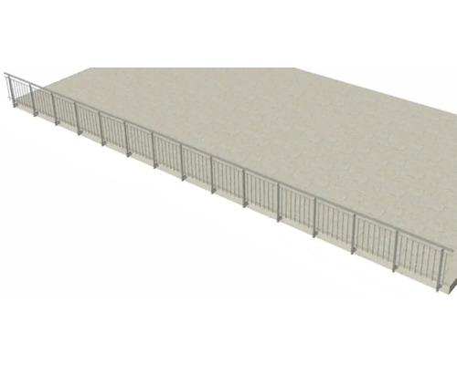 Geländer aus Metall auf einer Terrasse