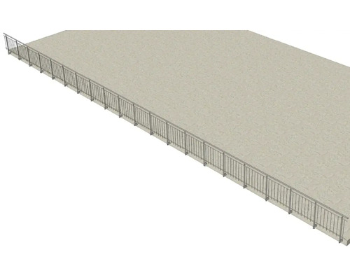 Geländer entlang einer Oberfläche