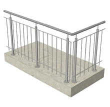 Geländer aus Metall auf Betonuntergrund