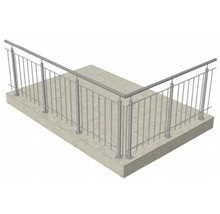 Edelstahlgeländer auf Betonuntergrund