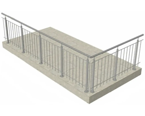 Geländer aus Metall auf Beton