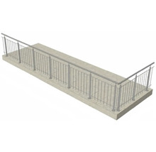 Illustration eines Balkons mit Edelstahlgeländer