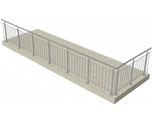 Illustration eines Balkons mit Edelstahlgeländer