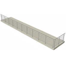 Geländer aus Metall an Gehweg