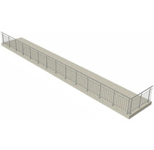 Lange Brücke mit Geländer