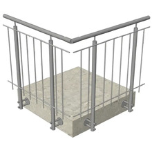 Geländer aus Metall für den Außenbereich auf Betonfläche