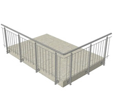 Geländer aus Stahl auf Betonoberfläche