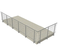 Metallgeländer an einer Betonplatte