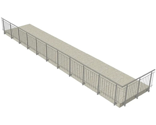 Lange Rampe mit Geländer zur barrierefreien Gestaltung