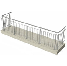 Geländer aus Metall auf Beton