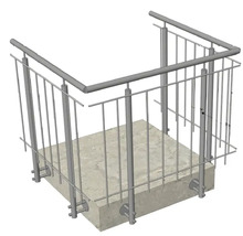 Geländer aus Metall zur Absturzsicherung