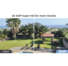 Szene mit 1080p und 3MP Auflösung im Vergleich