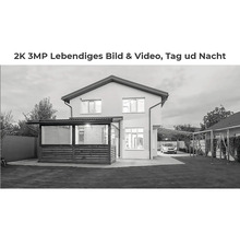 Haus mit Garten und Einfahrt zur Verwendung mit einer Überwachungskamera