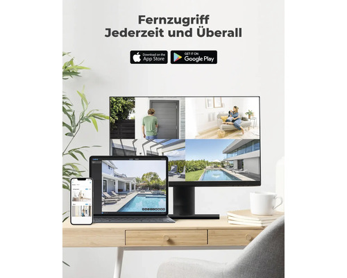 Geräte mit installierter App für den Fernzugriff auf Überwachungskameras