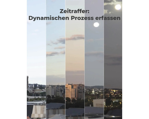 Zeitrafferaufnahme einer Stadt vom Tag bis zur Nacht