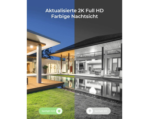 Ansicht eines Hauses mit 2K Full HD Farbnachtsichtfunktion