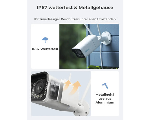 Überwachungskamera mit IP67-Wetterschutz und Metallgehäuse