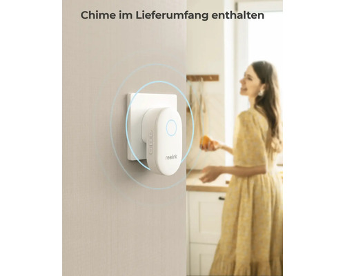 Reolink Funkgong mit Steckdose in der Wohnung