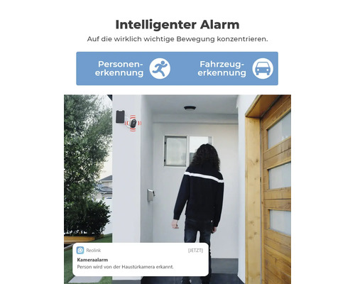 Überwachungskamera mit Personenerkennung und Fahrzeugerkennung