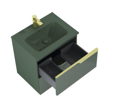 Waschbeckenunterschrank Jungborn Nonus 60x63,5x45,3 cm ohne Waschbecken forrest grün matt