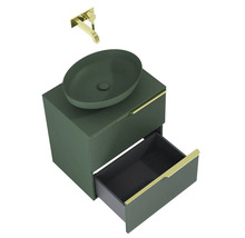 Waschbeckenunterschrank Jungborn Nonus 60x63,5x45,3 cm ohne Waschbecken forrest grün matt