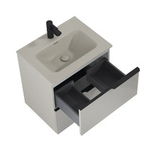 Waschbeckenunterschrank Jungborn Nonus 60x63,5x45,3 cm ohne Waschbecken fume matt