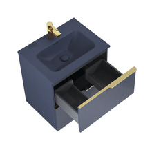Waschbeckenunterschrank Jungborn Nonus 60x63,5x45,3 cm ohne Waschbecken navy blau matt