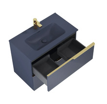 Waschbeckenunterschrank Jungborn NONUS 80x63,5x453 cm ohne Waschbecken navy blau matt