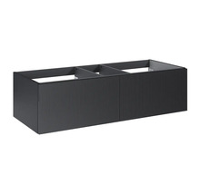 Waschbeckenunterschrank Jungborn Nonus 120x318x45,3 cm ohne Waschbecken schwarz matt
