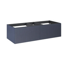 Waschbeckenunterschrank Jungborn Nonus 120x318x45,3 cm ohne Waschbecken navy blau matt