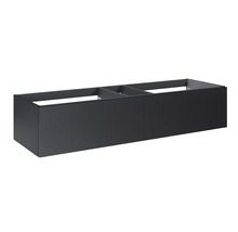 Waschbeckenunterschrank Jungborn Nonus 160x318x45,3 cm ohne Waschbecken schwarz matt