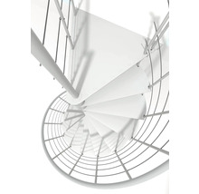 Wendeltreppe aus Metall von oben