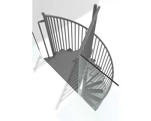 Wendeltreppe mit Geländer