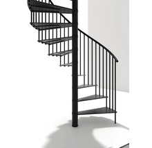 Schwarze Wendeltreppe aus Metall