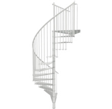 Wendeltreppe aus Metall mit Geländer