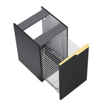 Waschbeckenunterschrank Jungborn Nonus 400x63,5x45,3 cm ohne Waschbecken schwarz matt