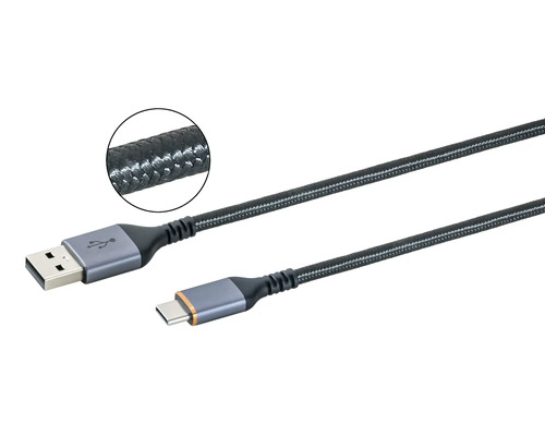 USB-Kabel mit USB-A- und USB-C-Anschluss