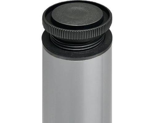 Detailaufnahme eines Metallschafts mit Stellschraube