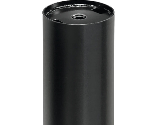 Schwarzes Standrohr mit Aufnahmebohrung