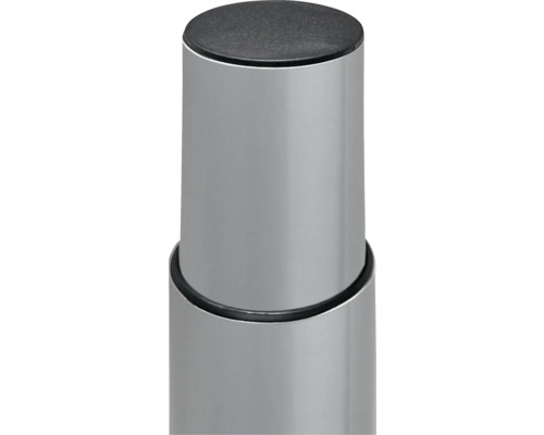 Metallischer Briefkastenständer mit schwarzer Abdeckung