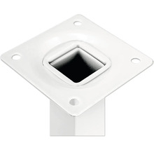 Tischbein aus Metall mit quadratischer Montageplatte
