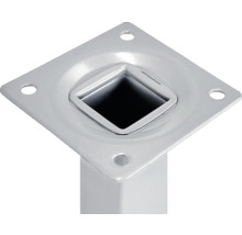 Metallmöbelfuß mit quadratischer Montageplatte