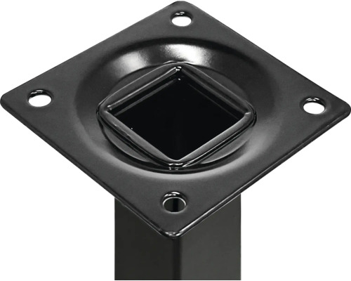 Metallmöbelfuß mit Montageplatte und quadratischem Querschnitt
