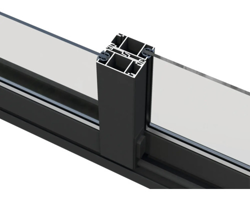 Detailansicht eines Fensterrahmens mit Glas