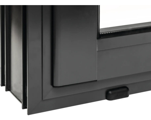 Detailansicht eines Fensters mit Rahmen