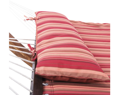 Gestreiftes Hängemattenkissen mit Bindebändern