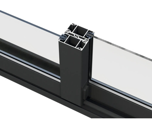 Detailansicht eines Fensterprofils mit Glas