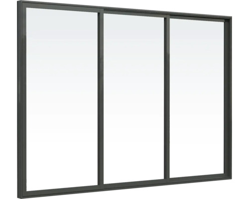 Schiebetür mit drei Paneelen und Rahmen