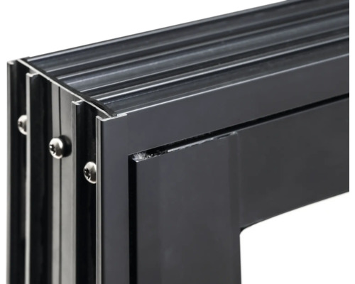 Detailansicht eines Aluminiumfensterrahmens